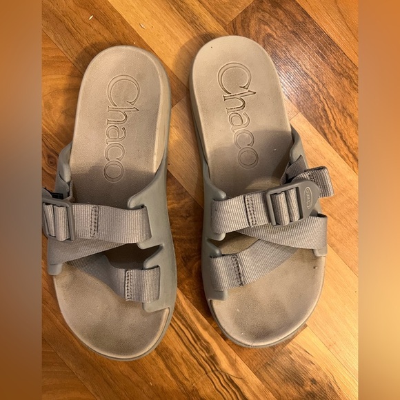 Chaco Chillos Gray Slide Sandals, Granite size 8 women’s, summer, beach, comfort - Picture 8 of 8